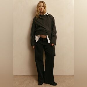 H&M MAMA Before & After wide jeans in dark grey